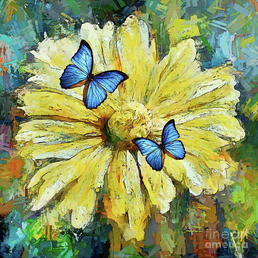 Yellow Daisy Delight Painting by Tina LeCour