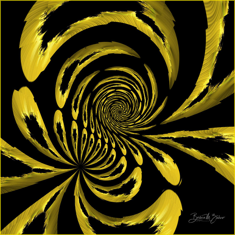 Yellow Feathers - Abstract Photograph by Barbara Zahno