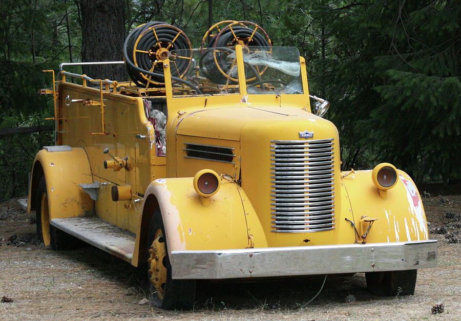 Yellow Fire Truck Photograph by Beverly Read