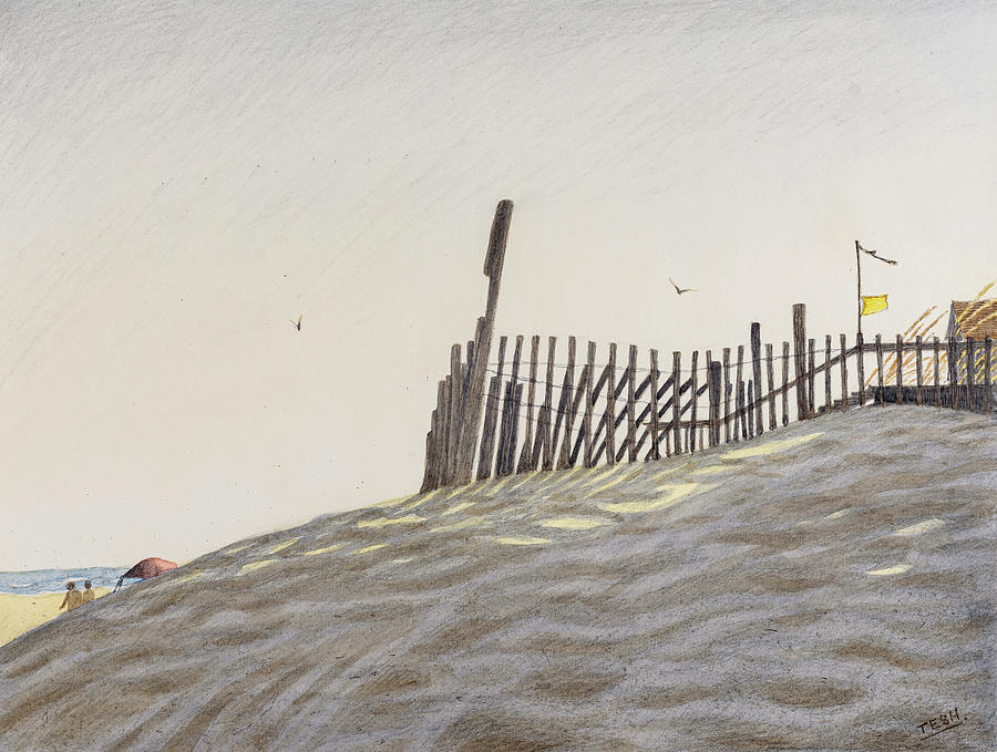 Yellow Flag, Surf City Painting by Tesh Parekh