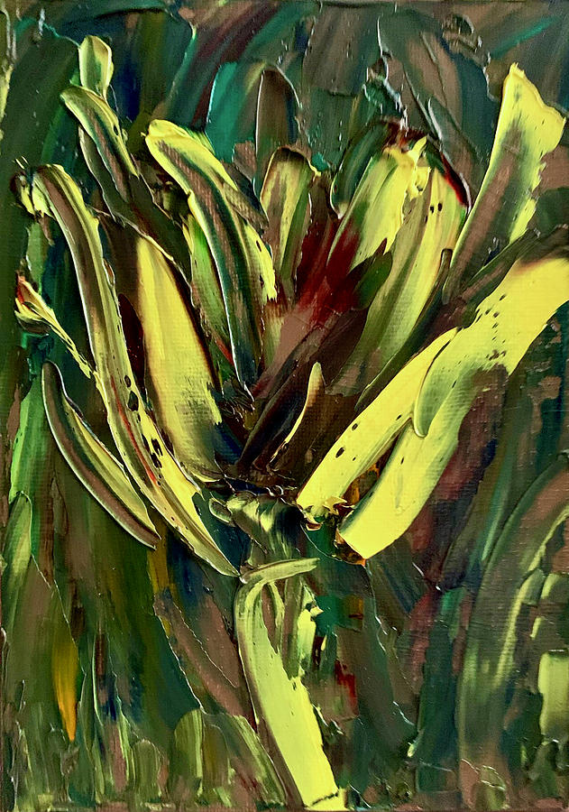 Yellow flower 1 Painting by Teresa Moerer