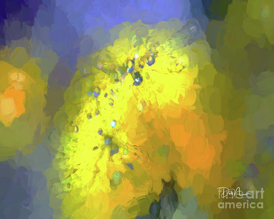 Yellow Flower Impression Digital Art by Deb Nakano