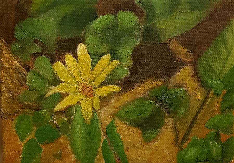 Yellow Flower Painting by Joseph Eisenhart