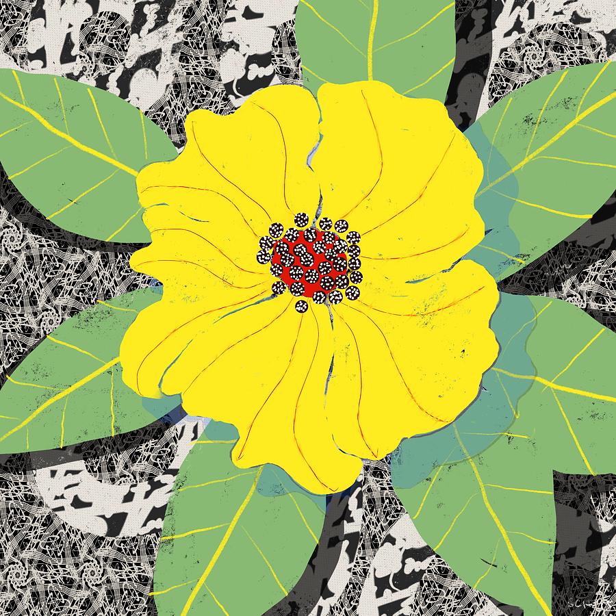 Yellow Flower Digital Art by Steve Hayhurst