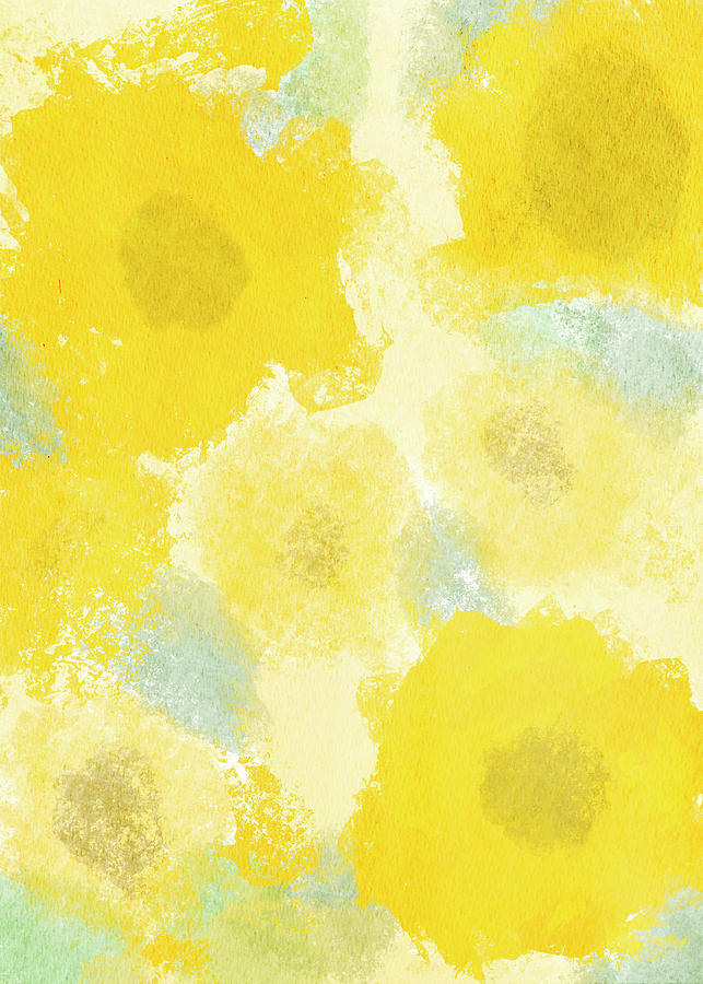 Yellow Flowers Abstract Photograph by Patti Deters