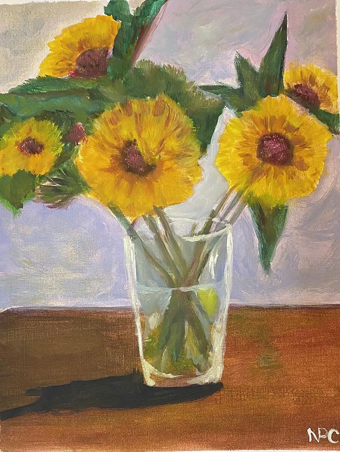 Yellow Flowers Painting - Yellow Flowers by Naomi Cooper Yellow Flowers Painting - Yellow Flowers by Naomi Cooper