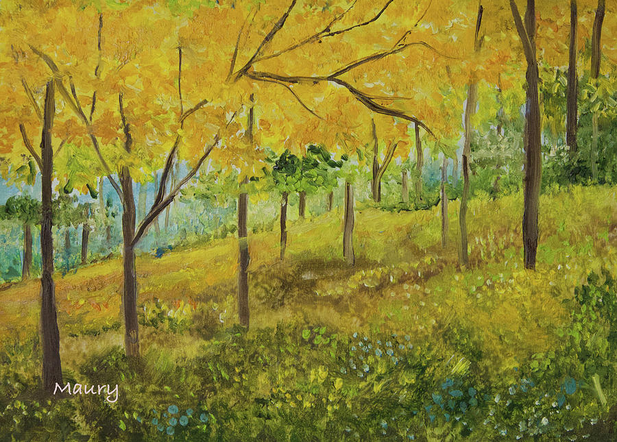 Yellow Forest Painting