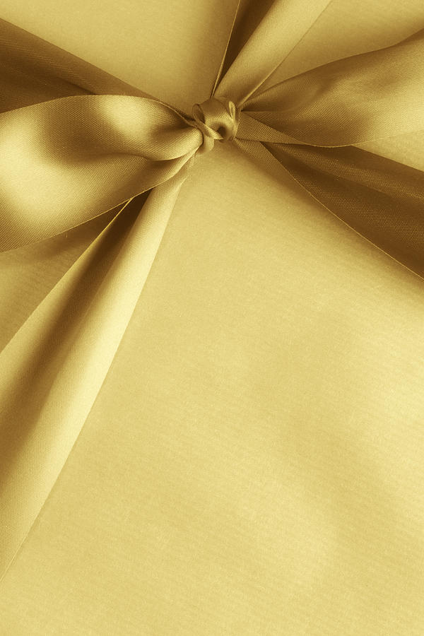 Yellow gift box with matching ribbon Photograph by JLGutierrez