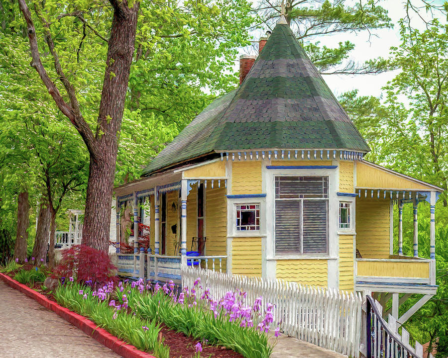 Yellow House in Eureka Springs Photograph by James Barber