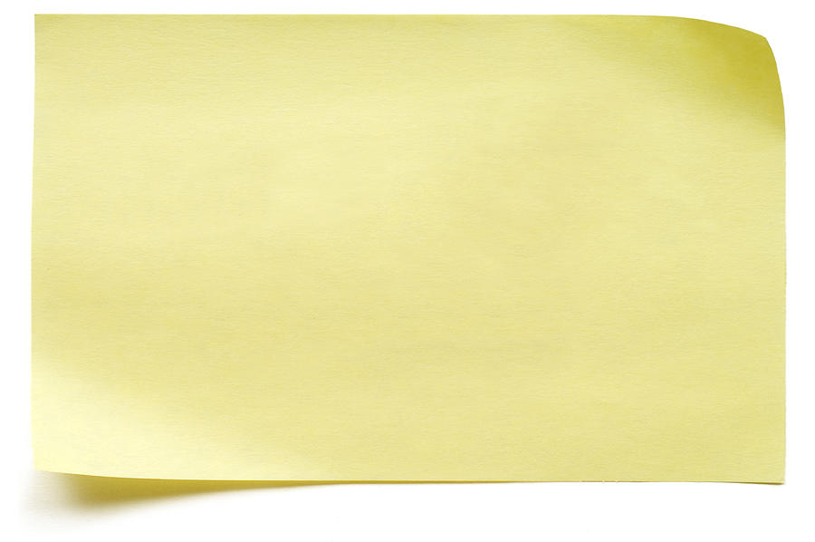 Yellow isolated Post-it Note Photograph by Stockcam