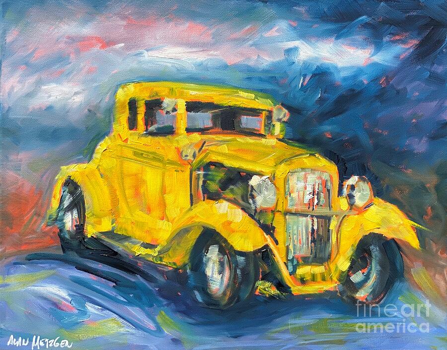 Yellow Jacket Painting by Alan Metzger