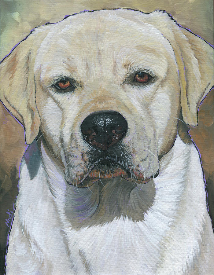 Yellow Labrador Retriever- Buddy Painting by Nadi Spencer