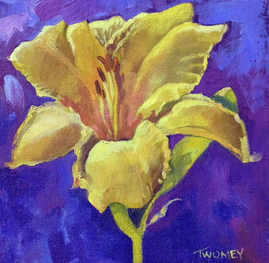 Yellow Lily 1.0 Painting by Catherine Twomey