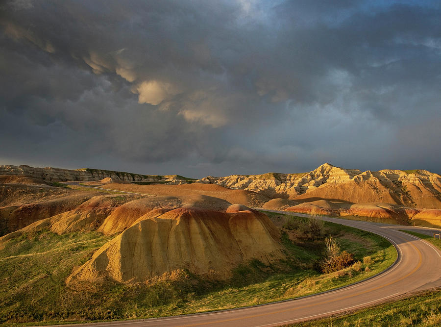 Yellow Mounds Storm Clouds Photograph by Dan Sproul