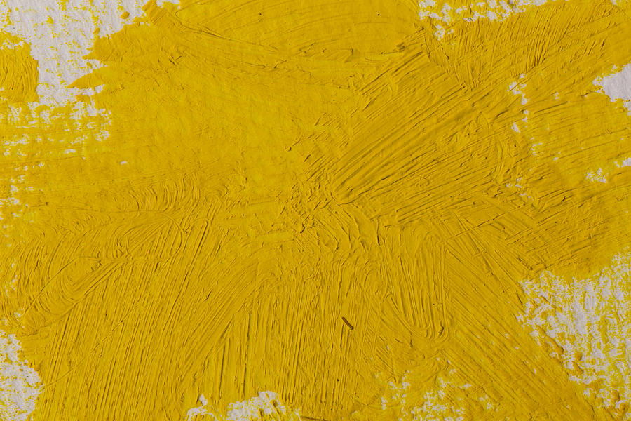 Yellow Paint Strokes Texture Photograph by R.Tsubin