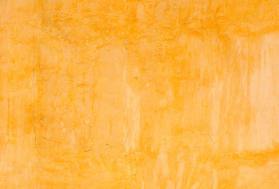 Yellow Painted Wall Texture Photograph by By Eve Livesey