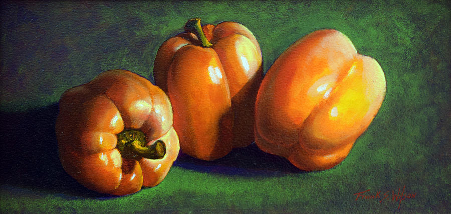 Yellow Peppers Painting by Frank Wilson