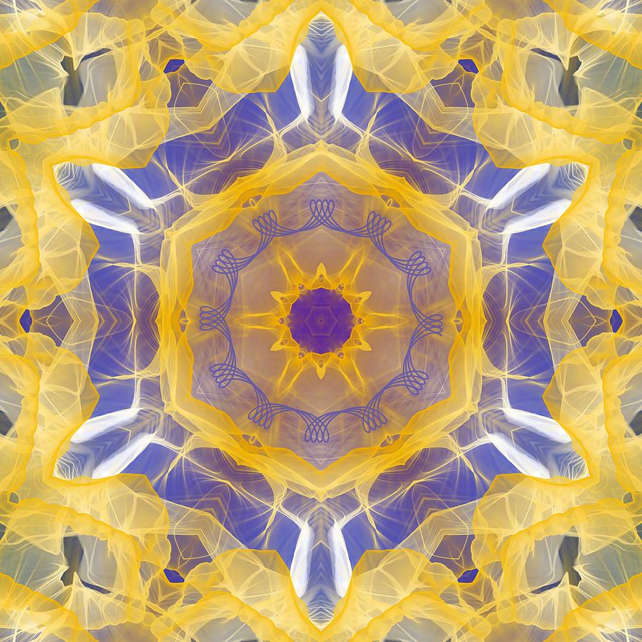 Yellow Purple White Flame Gate To Eternity Digital Art