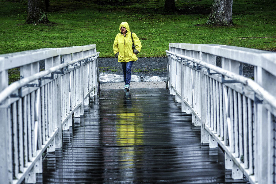 Yellow Raincoat Photograph by Addison Likins