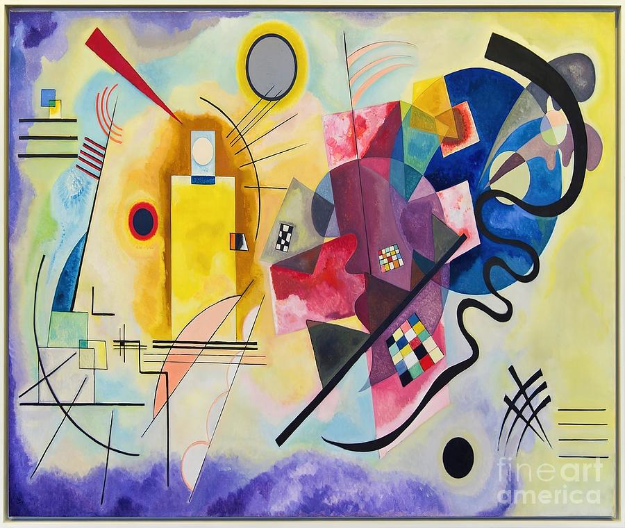 Yellow Red Blue Wassily Kandinsky Painting by Yvette Lloyd - Fine Art ...