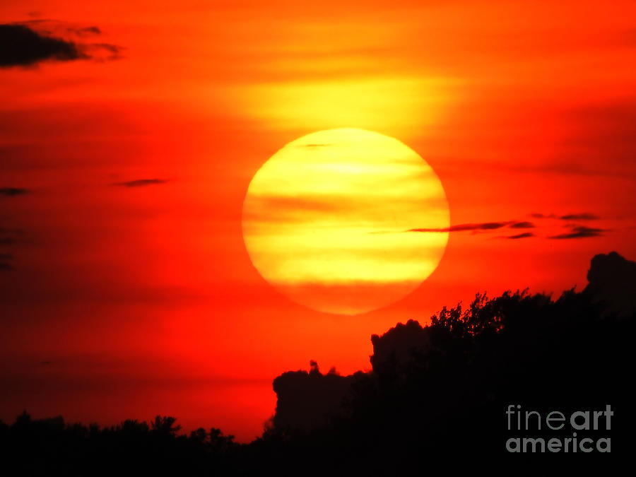 Yellow Red Sunset June 24, 2023 Photograph by Sheila Lee Fine Art