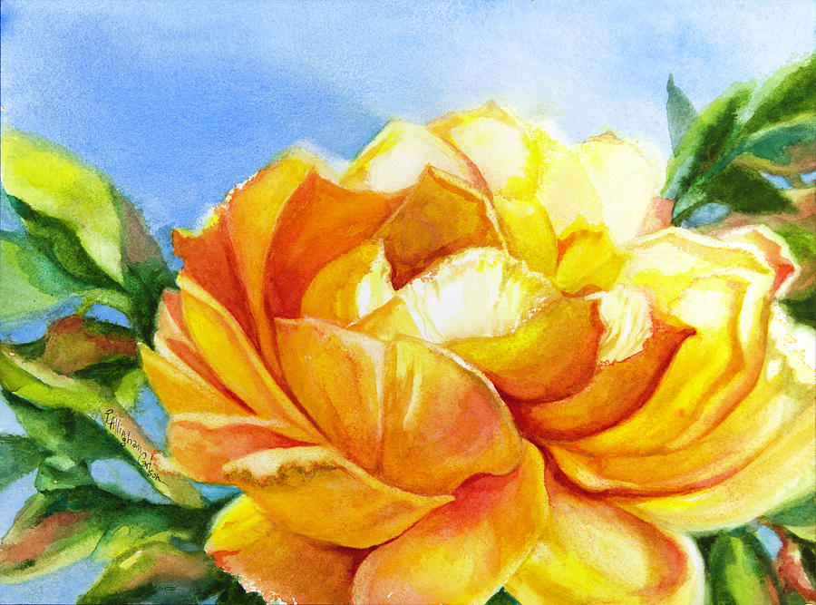 Yellow Rose In Fall Painting