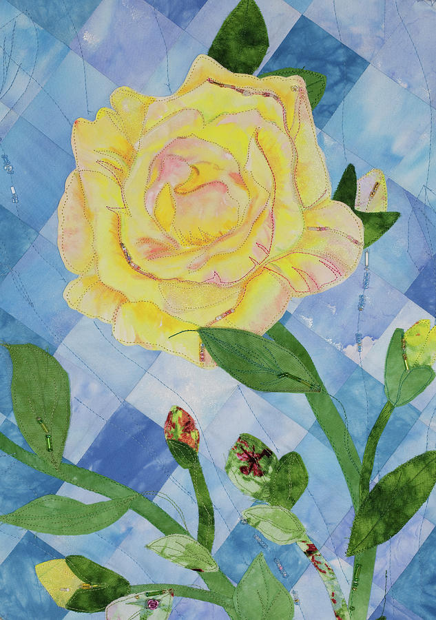 Yellow Rose of Texas 3 Mixed Media by Vivian Aumond