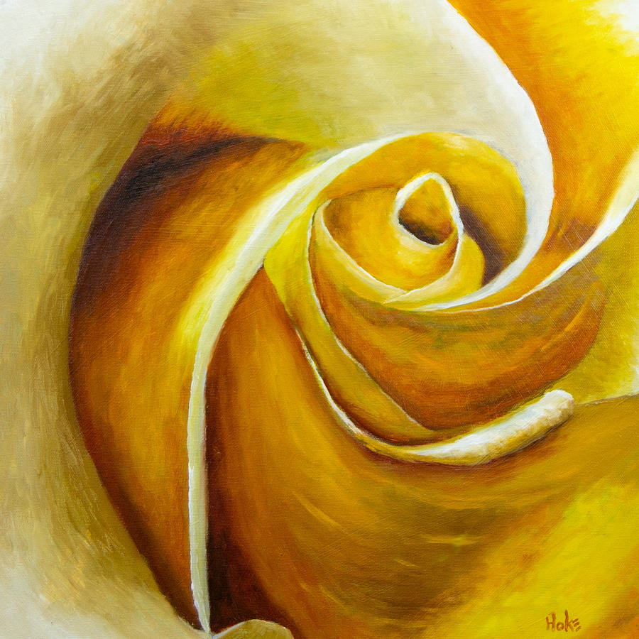 Yellow Rose Painting by Scott Hoke