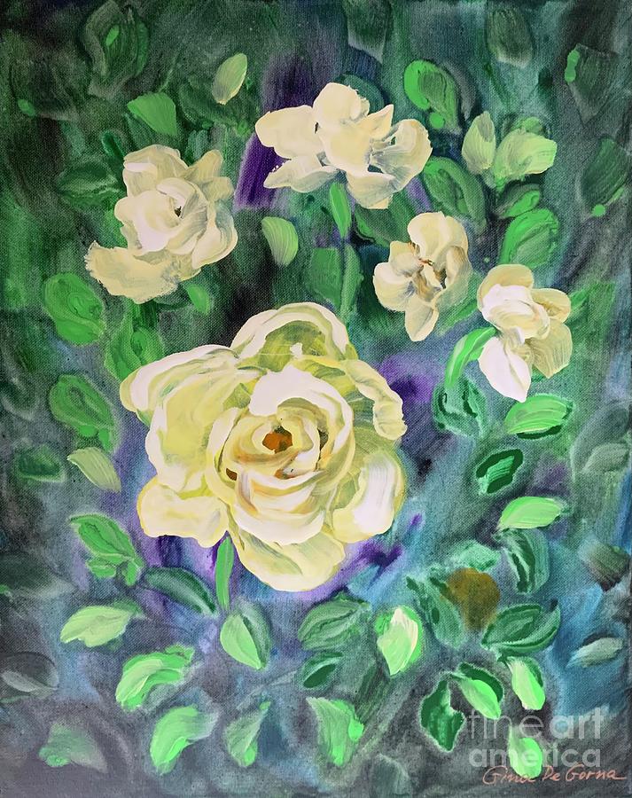 Yellow Roses Painting by Gina De Gorna
