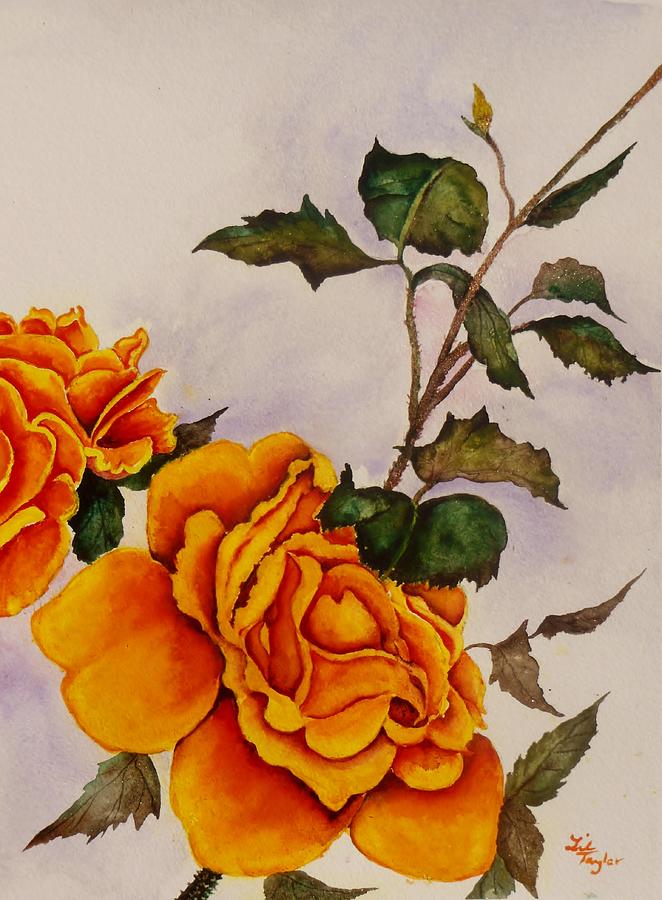 Yellow Roses Painting by Lil Taylor