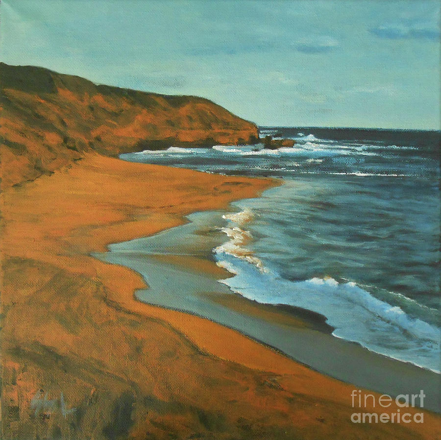 Yellow Sand Beach Painting by Jane See