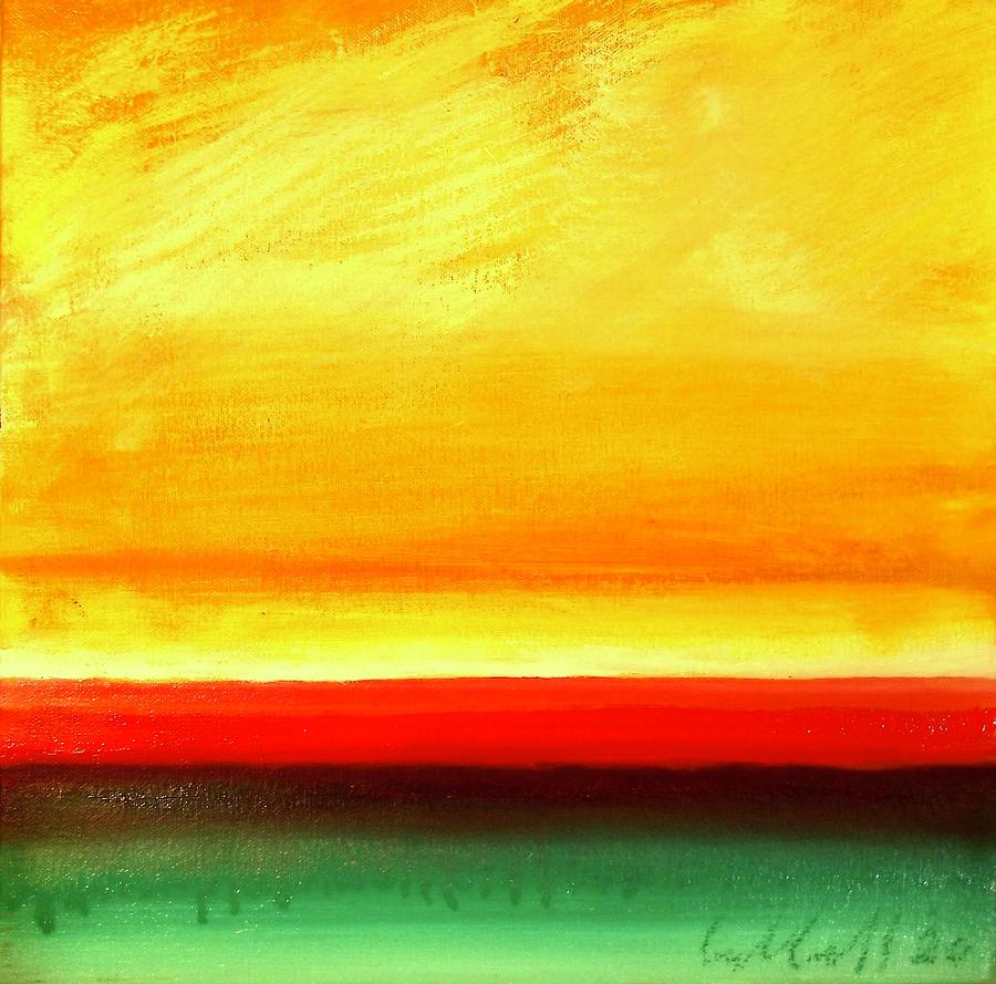 Yellow Sky Painting by Les Leffingwell