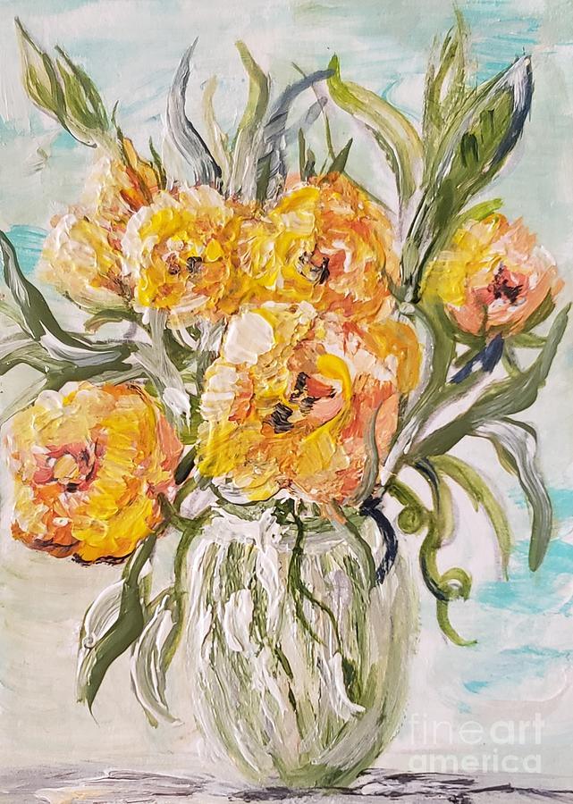 Yellow Still Life Painting by Eloise Schneider Mote