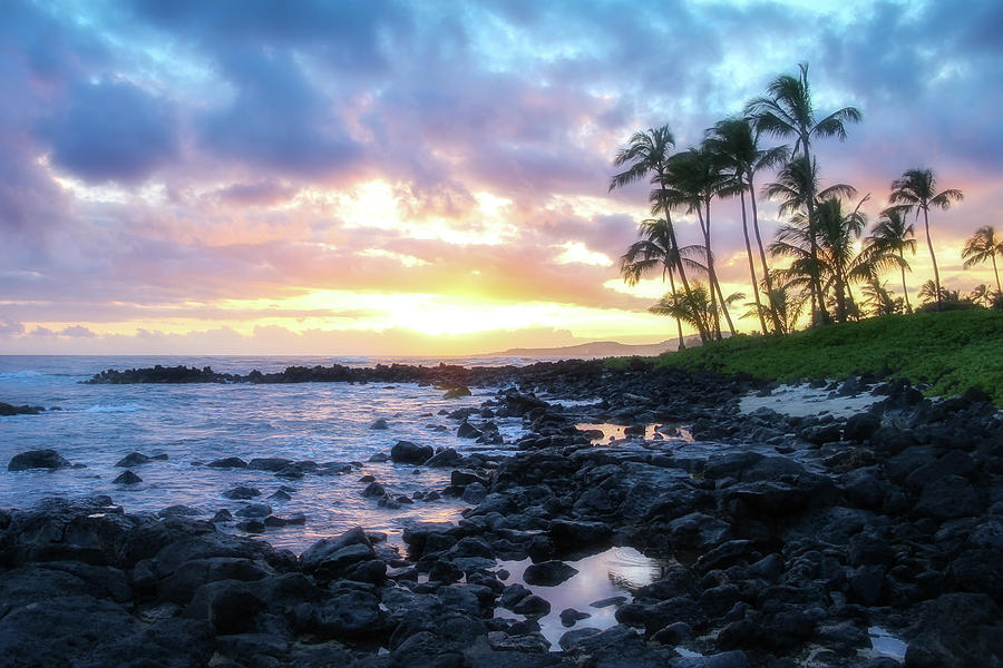Yellow Sunset on Kauai Photograph by Robert Carter