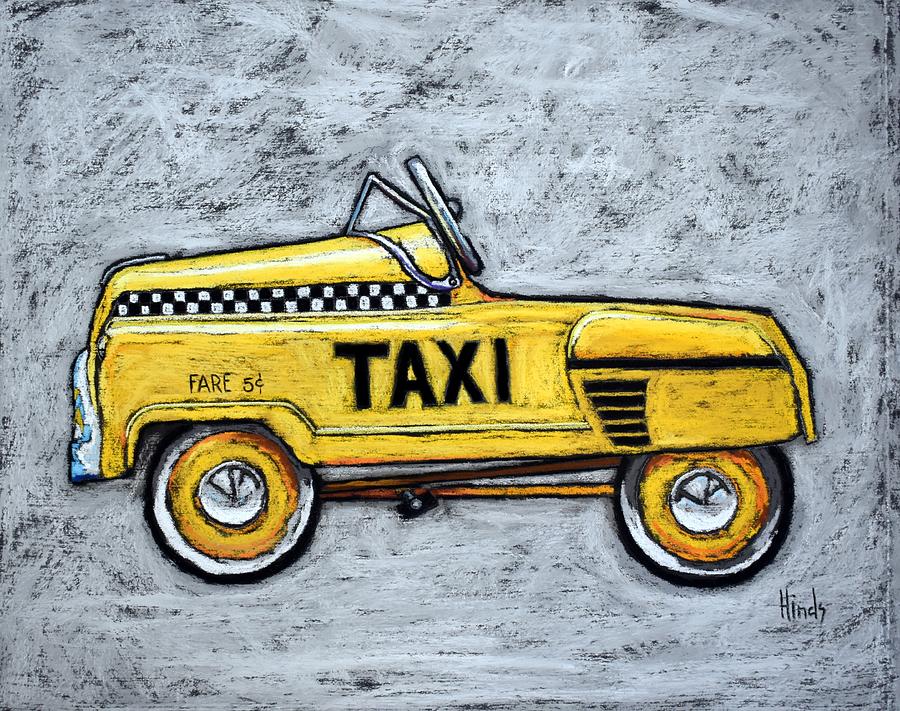 Yellow Taxi Painting by David Hinds
