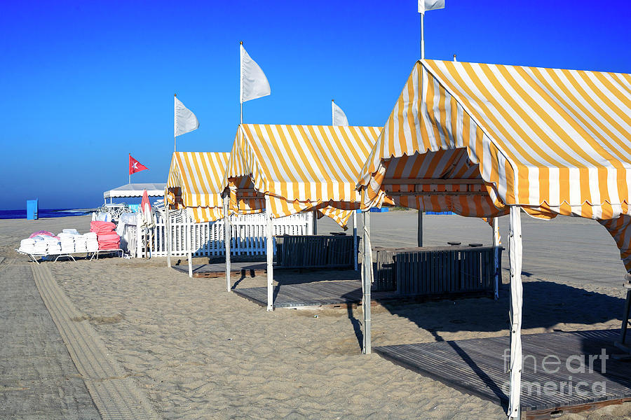 Yellow Tents at Cape May New Jersey Photograph by John Rizzuto