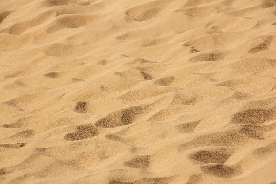 Yellow Textured Beach Desert Empty Sand Background Photograph