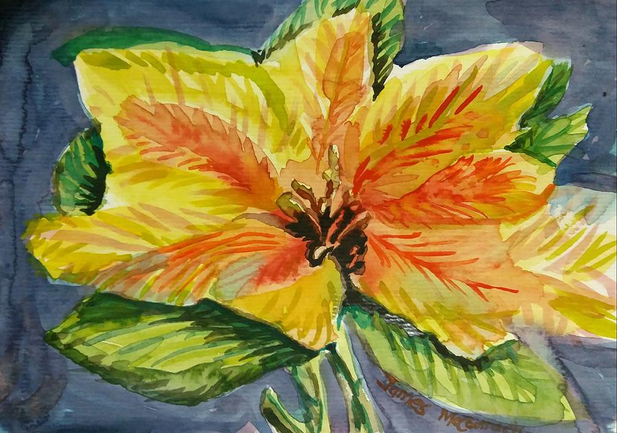 Yellow Tiger Lily Painting by James McCormack
