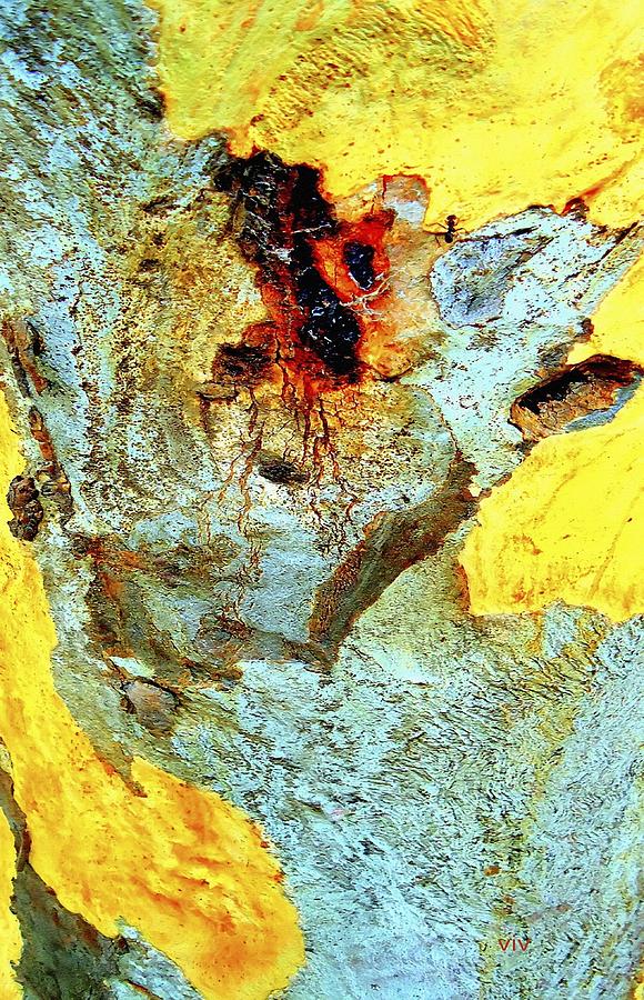 Yellow Tree - And  Ant  macro,Abstract Photograph by VIVA Anderson