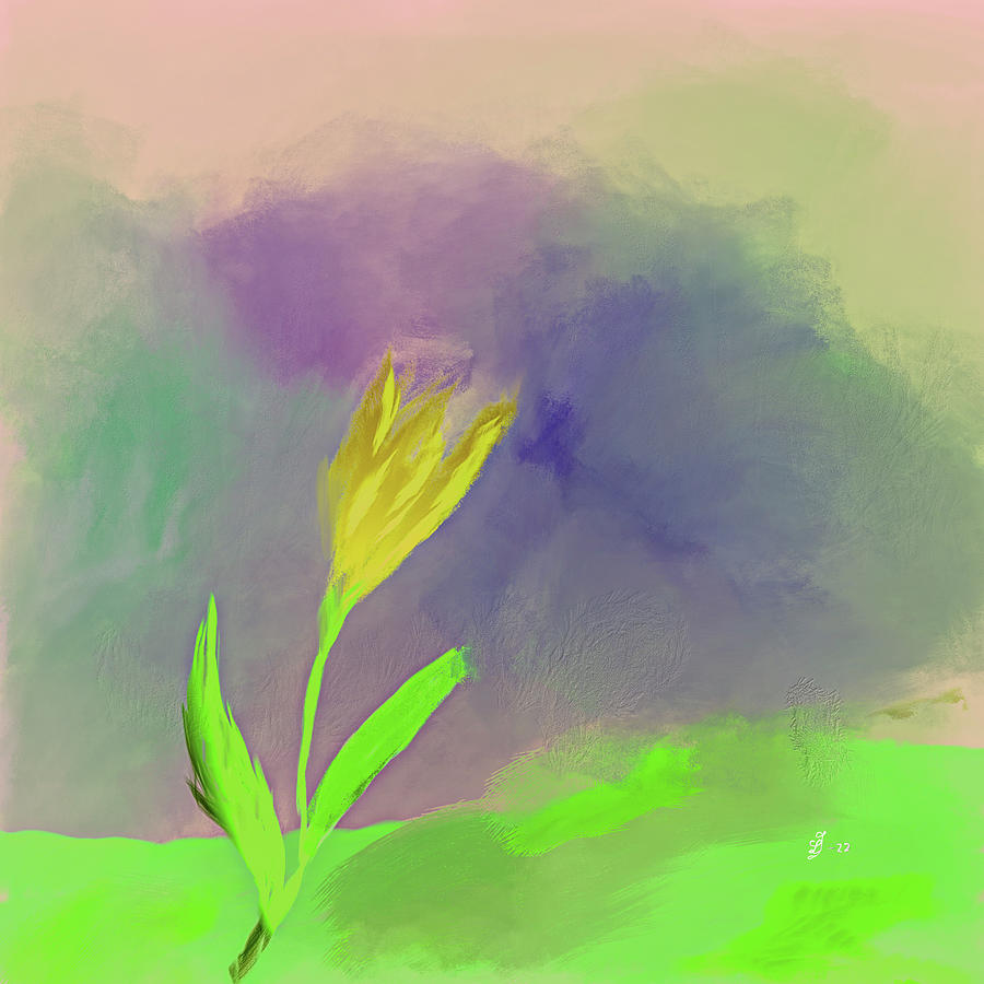 Yellow Tulip 2 #l3 Digital Art