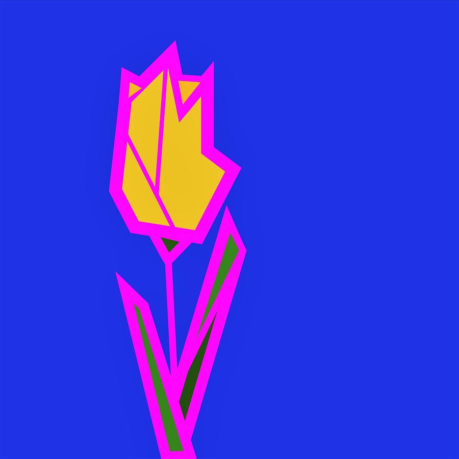 Yellow tulip Digital Art by Fatline Graphic Art