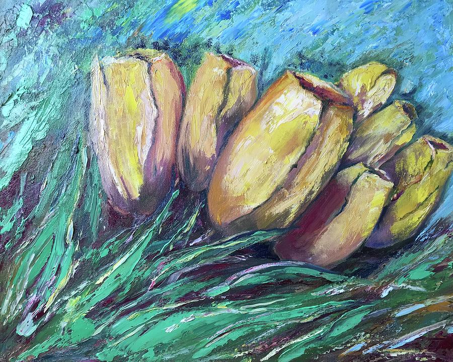Yellow tulips  Painting by Tetiana Bielkina