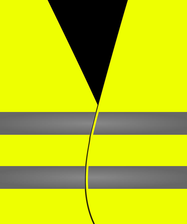 Yellow Vest Protest Costume Digital Art by Flippin Sweet Gear