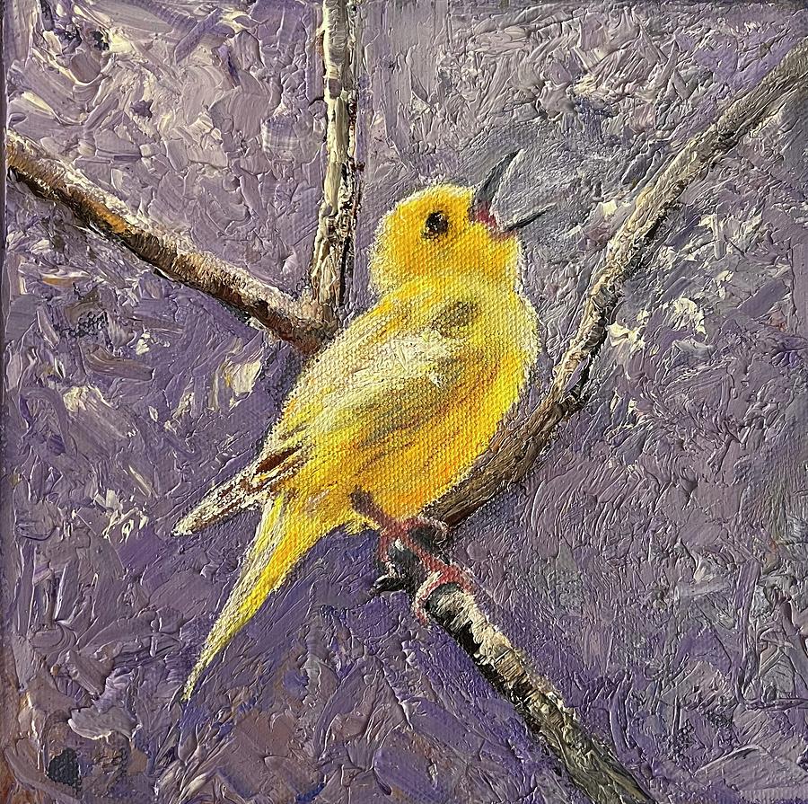 Yellow Warbler Painting by Marsha Karle