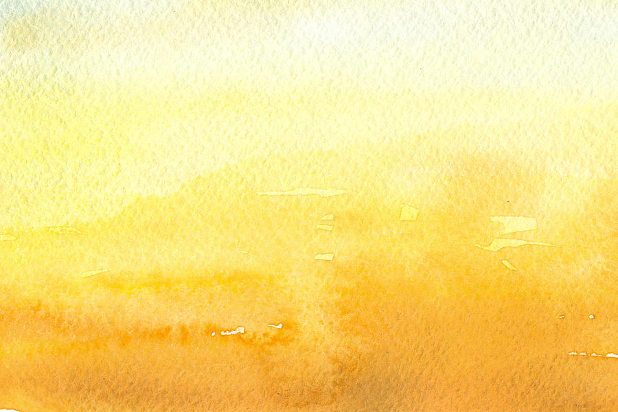 Yellow Watercolor Background Drawing by Pobytov