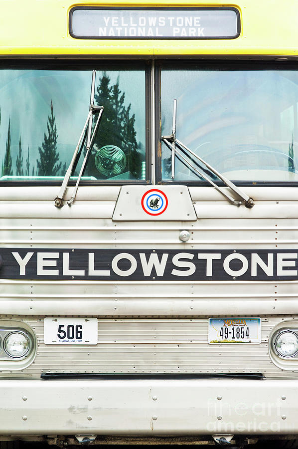 Yellowstone bus, Yellowstone national park, Wyoming, USA Photograph by Neale And Judith Clark