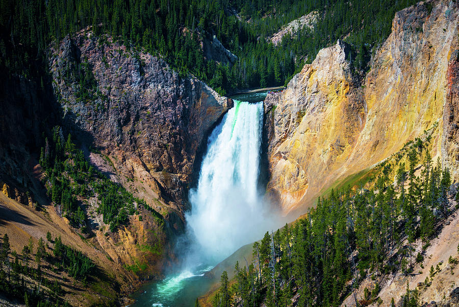 Yellowstone falls Photograph by Brady Iverson - Fine Art America