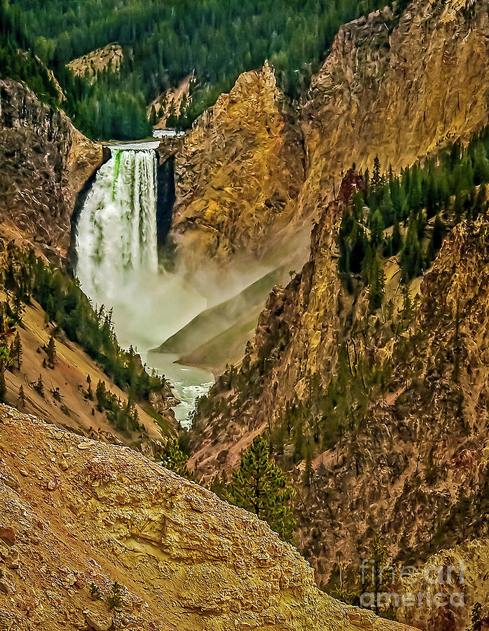 Yellowstone National Park Photograph - Yellowstone Falls by Robert Bales