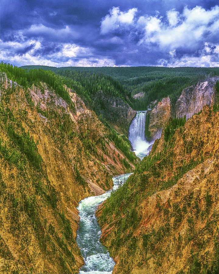 YELLOWSTONE FALLS, Yellowstone National Park, Wyoming Photograph by Don Schimmel