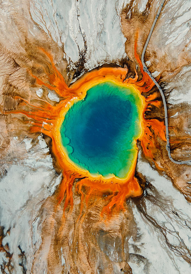 Yellowstone From Above Photograph by Isaac Rosenbaum - Pixels